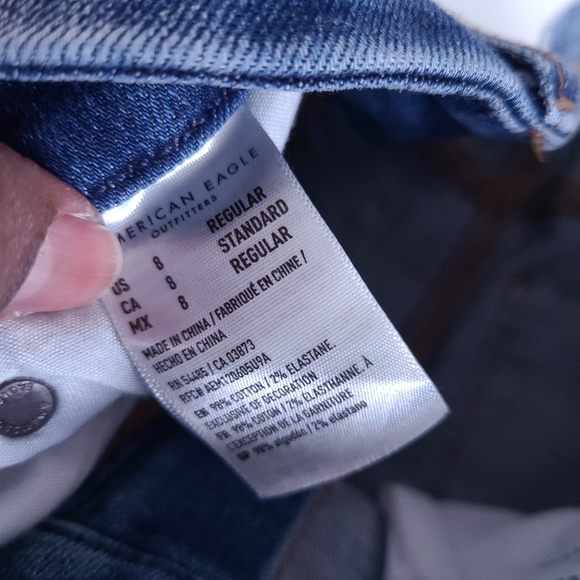 American Eagle Distressed Curvy Super Hi Rise Jeggings Size 8 - Picture 7 of 10